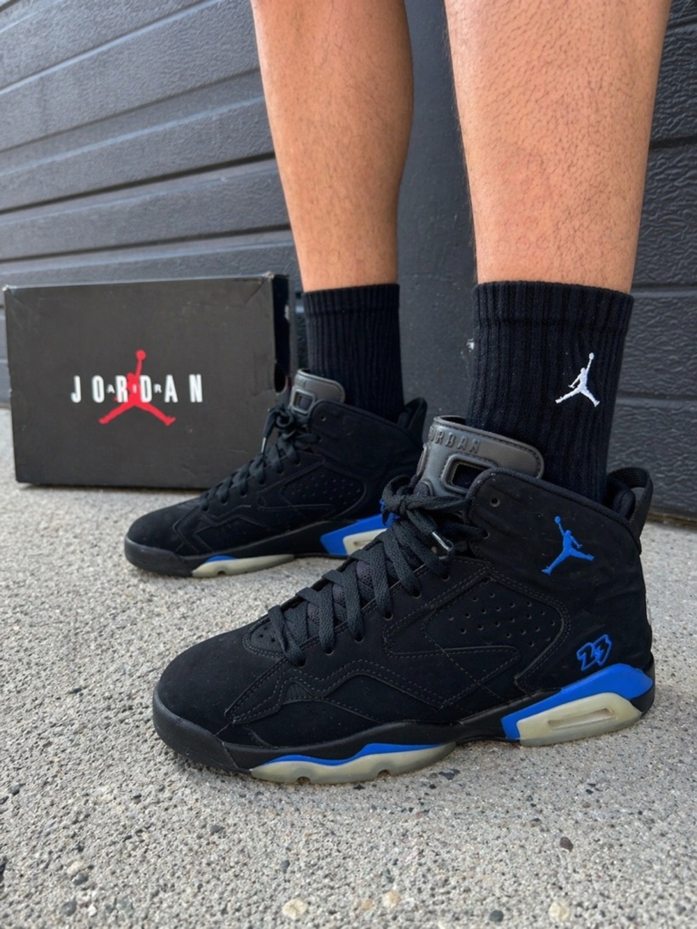 Air Jordan 6 Retro Black Blue Size 5.5Y (Fits Women’s 7) w/ Box - Picture 3 of 14